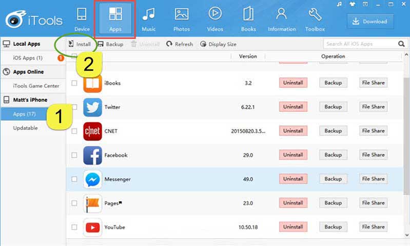 Hướng dẫn chi tiết cách sử dụng itools không cần itunes Cài đặt và sao lưu ứng dụng
