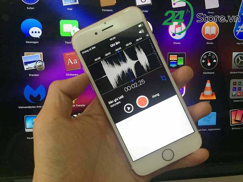 thử tính năng ghi âm trên điện thoại