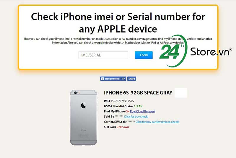 check imei bằng iunlocker