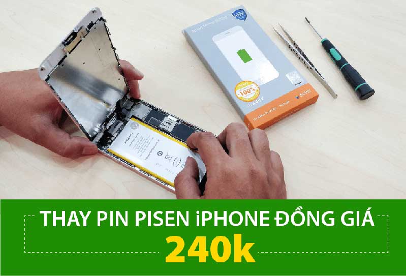 thay pin pisel dong gia 240k