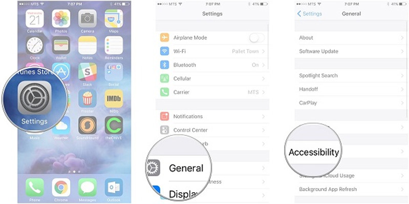 Kính hoạt tính năng Touch Accommodations trên điện thoại iPhone 8