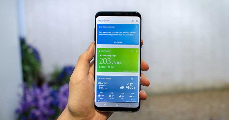 Bước 1: Trên Samsung Galaxy S8, S8 Plus đã dành một nút để kích hoạt Hello Bixby, tại gần bên của phím tăng âm lượng, bạn có thể nhấp để mở ứng dụng Hello Bixby. Lam the nao de tat tro ly ao Hello Bixby tren may Samsung Galaxy hinh 3