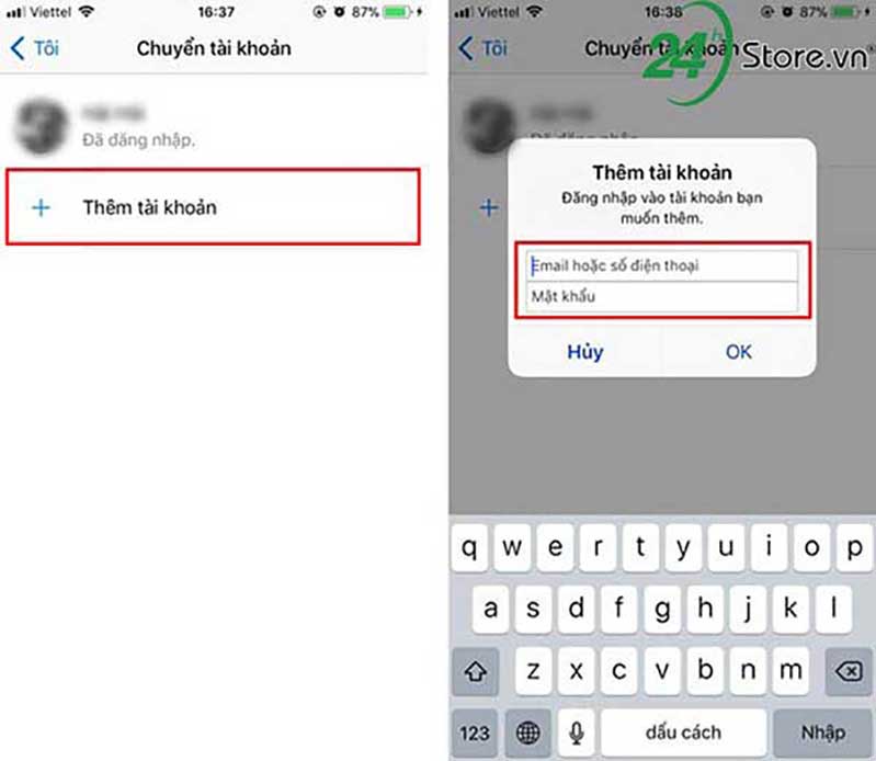 Cách đăng xuất messenger trên iPhone