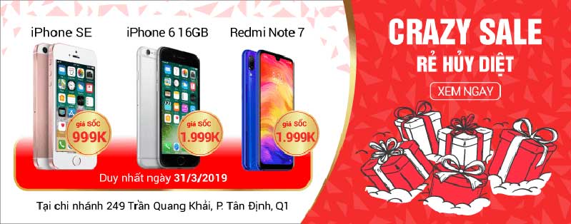 Chương trình Crazy Sale – Rẻ hủy diệt crazy sale re huy diet