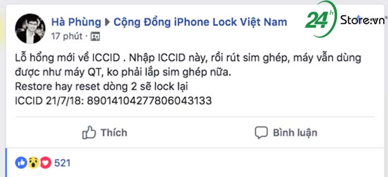 Lộ diện mã ICCID mới biến iPhone lock thành iPhone quốc tế Lộ diện mã ICCID mới biến iPhone lock thành iPhone quốc tế hình 2