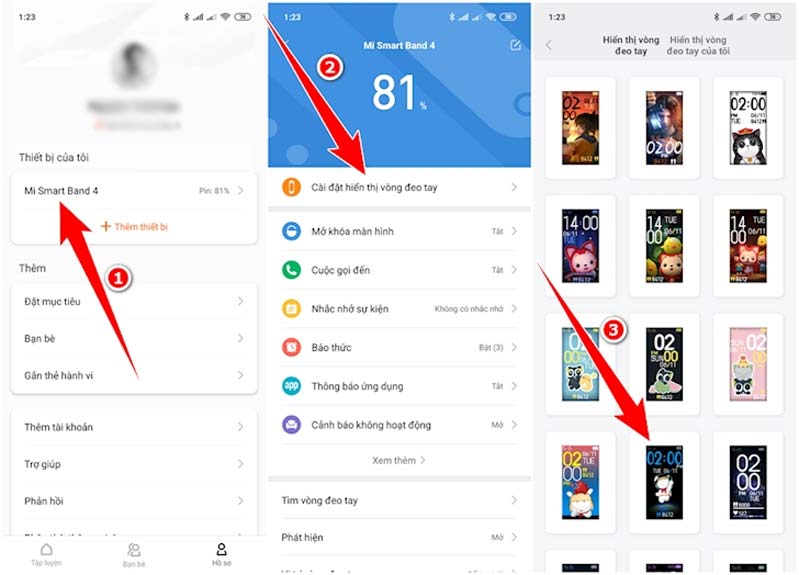 hướng dẫn đổi hình nền mi band 4