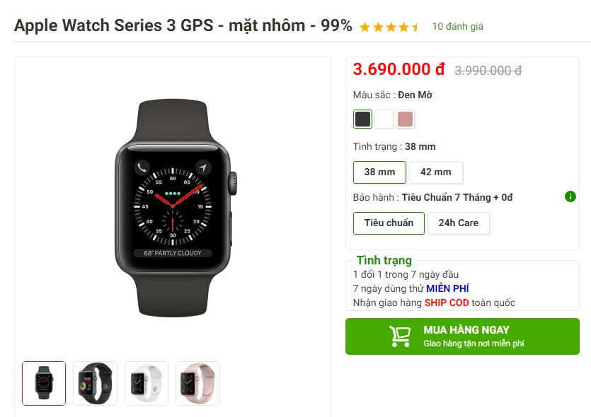 Mua Apple Watch chính hãng giá rẻ ở đâu? Mua Apple Watch chính hãng giá rẻ