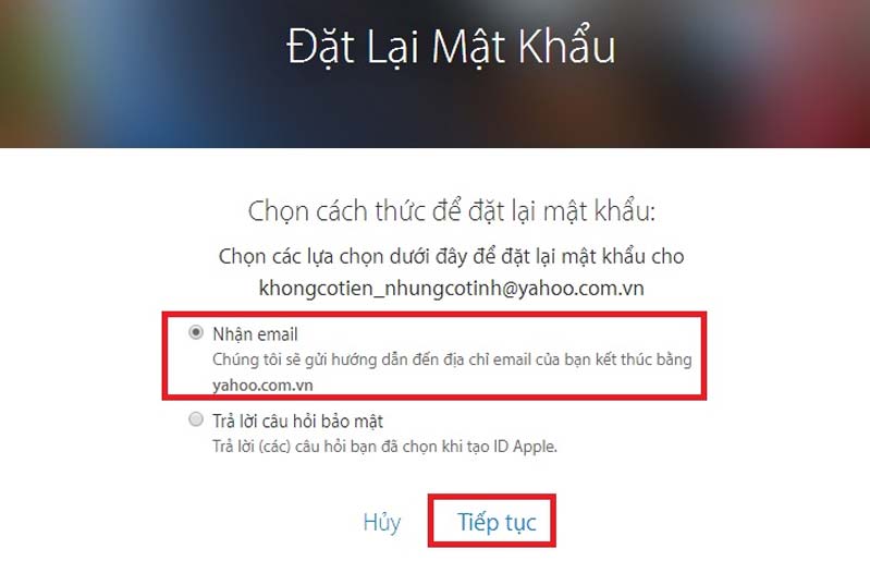 Hướng dẫn lấy lại mật khẩu Apple ID