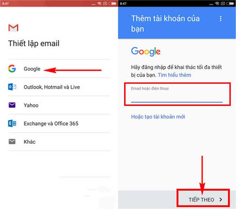 Đăng kí tài khoản Gmail