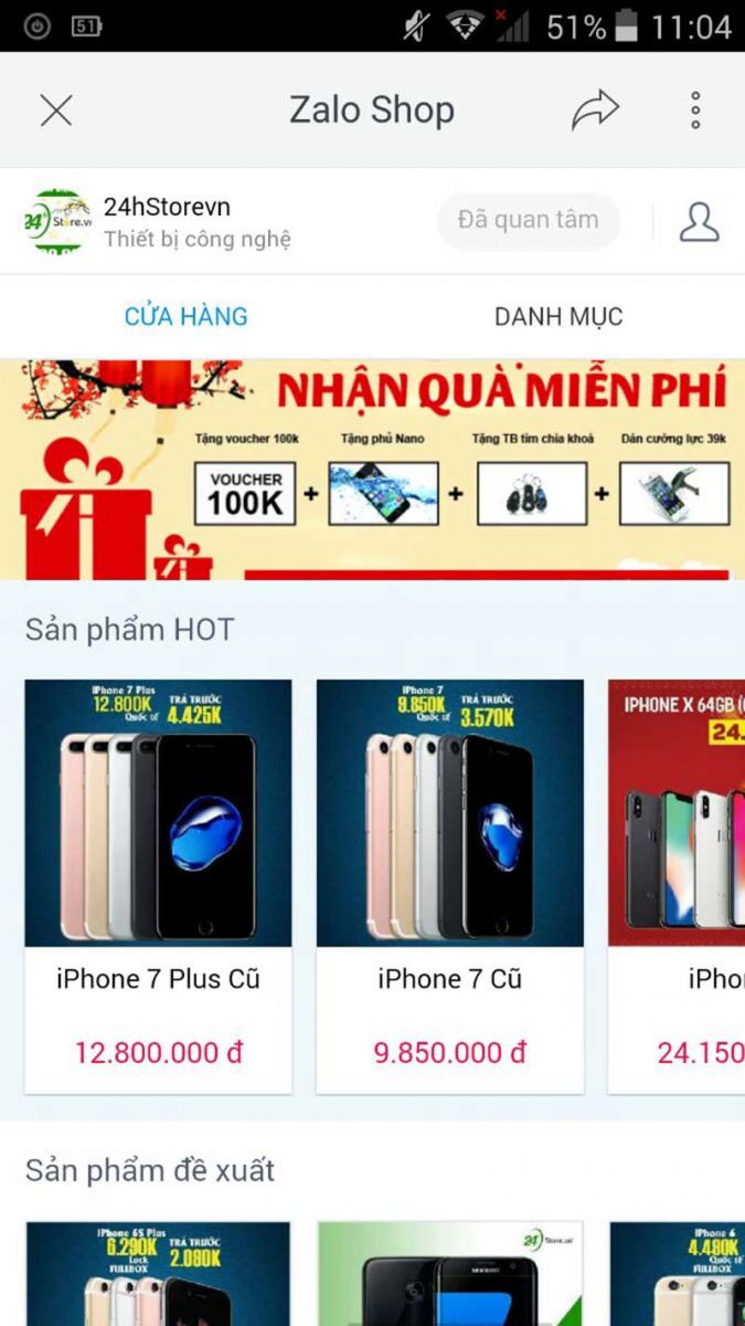 nhan nut quan tam 24hstore vn tren zalo nhan vo so qua hap dan dien thoai giam soc giam gia chan dong hinh anh 5