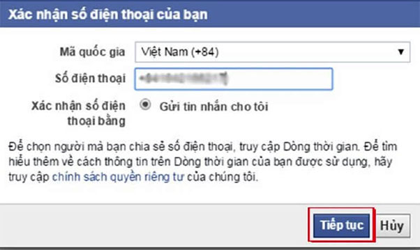 mở khóa tài khoản facebook 2