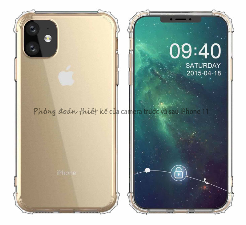 dự đoán vị trí cam trước và sau iPhone 11