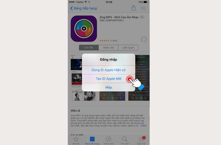 Tạo Apple ID mới