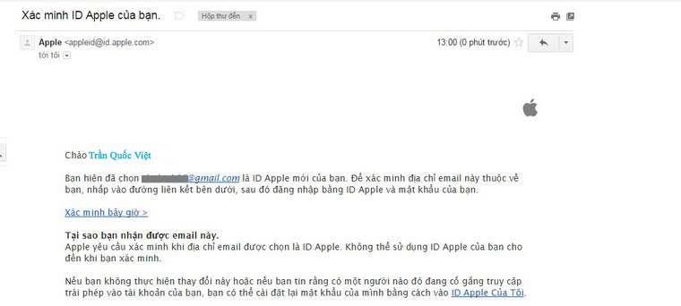 Xác minh ID Apple
