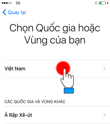 Chọn quốc gia hoặc vùng