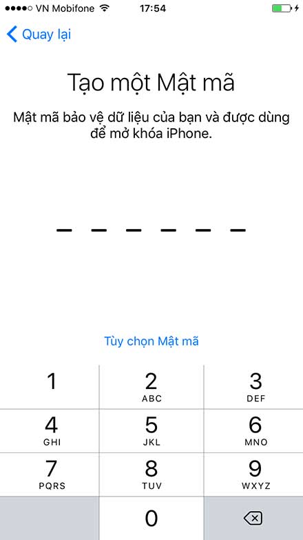 Cài đặt mật khẩu