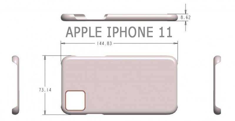 Qua chiếc ốp lưng ta có thể dựng được hình ảnh cơ bản của iPhone 11 Kích thước chiếc ốp lung iPhone 11