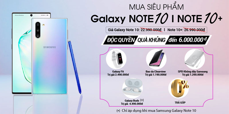 TUẦN LỄ VÀNG SẮM GALAXY NOTE 10