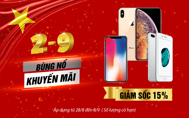khuyến mãi 2/9 tại 24hstore