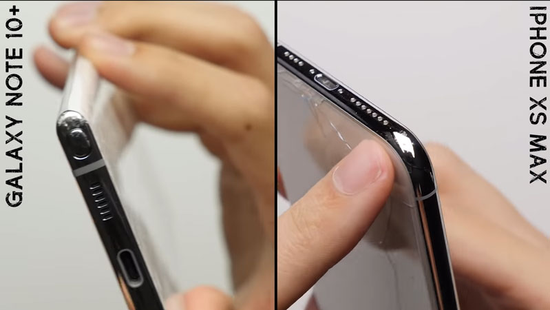 test độ bền iphone xs max với note 10+ hình 3