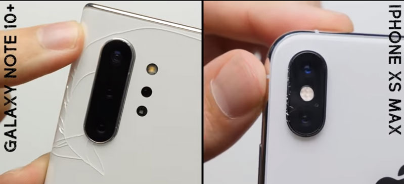 test độ bền iphone xs max với note 10+ hình 2