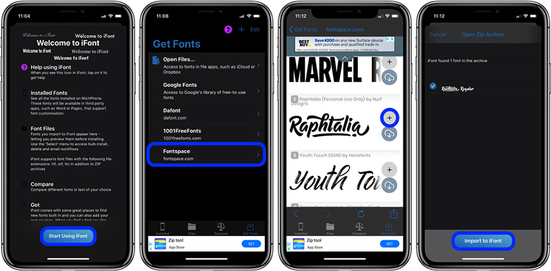Đổi font chữ trên iPhone từ app iFont