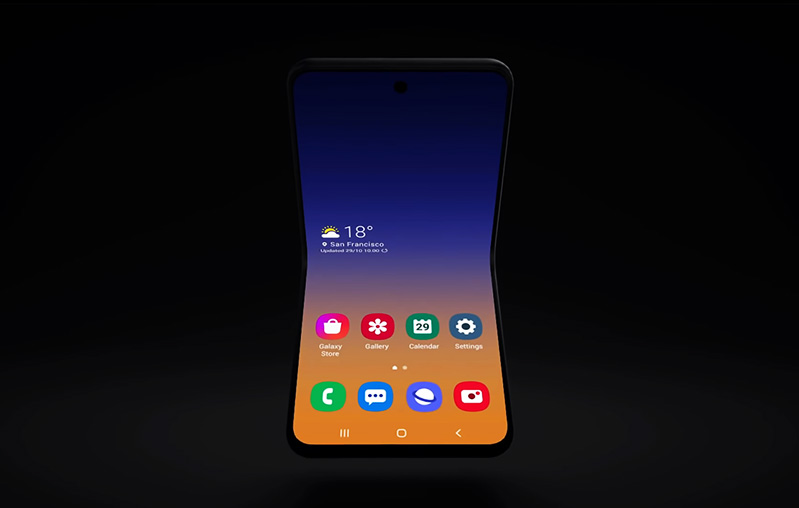 điện thoại vỏ sò galaxy fold 2