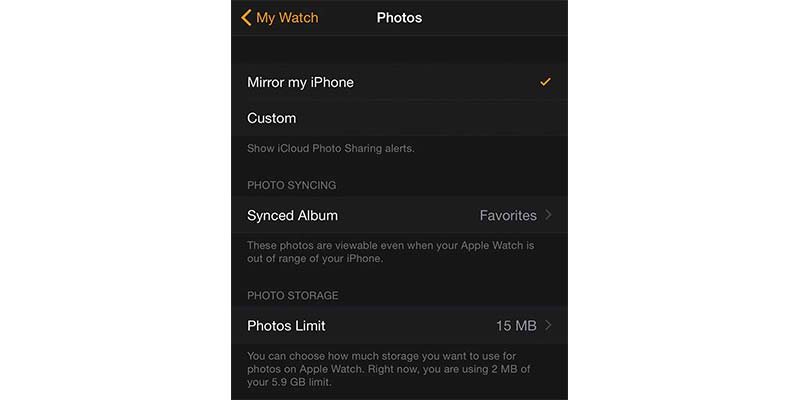 Làm thế nào để đồng bộ hình với Apple Watch