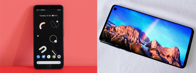màn hình của s10 và pixel 4