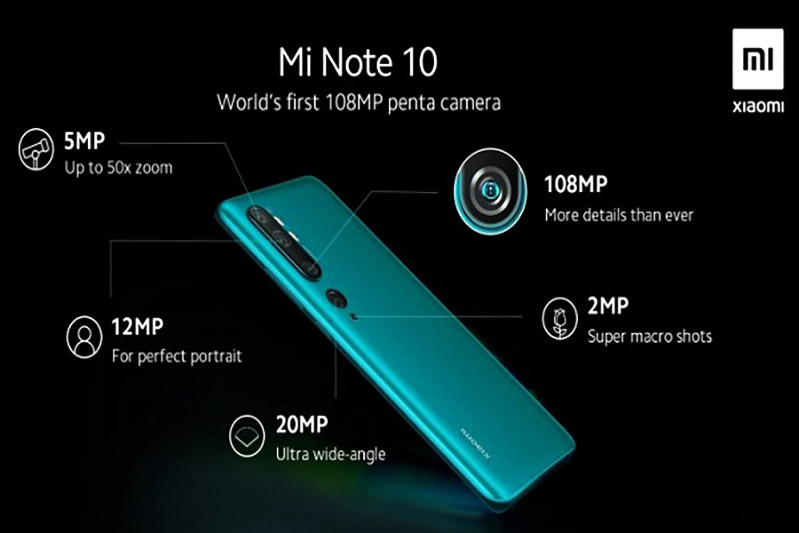 Camera điện thoại Xiaomi Mi Note 10 hình 5 Xiaomi Mi Note 10 thông số chi tiết