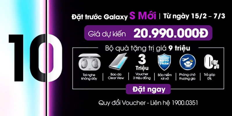 đặt hàng galaxy s10, s10+