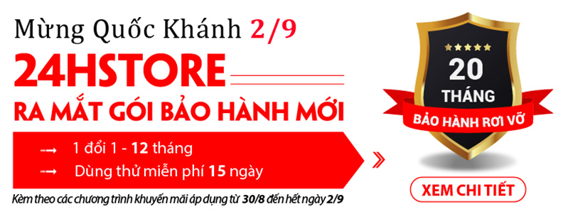 24hstore ra mắt gói bảo hành mới