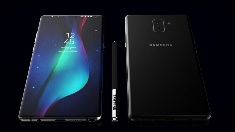 thiết kế của samsung galaxy note 9
