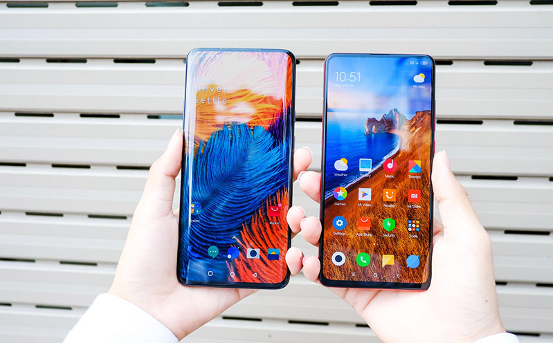 đọ màn hình giữ k20 pro và oneplus 7 pro