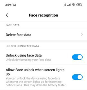 mở khóa khuôn mặt trên redmi note 7 pro thiết lập mở khóa bằng khuôn mặt
