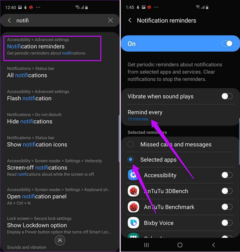 13 thủ thuật cần biết về Samsung Galaxy S10 Plus đặt lời nhắc thông báo trên s10 plus