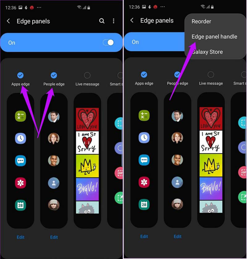 13 thủ thuật cần biết về Samsung Galaxy S10 Plus thiết lập màn hình cạnh trên s10 plus