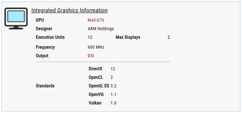 GPU mali-g76 mạnh mẽ