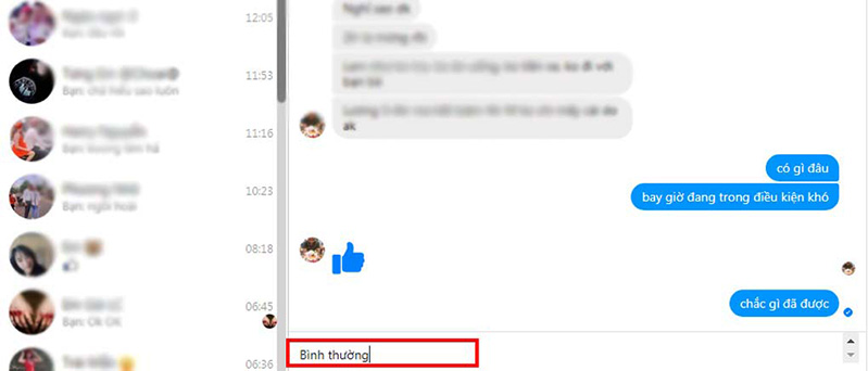 lỗi nhắn tin facebook messenger