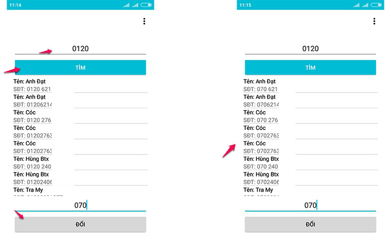 Hướng dẫn cách chuyển 11 số về 10 số trong danh bạ Androi cach chuyen doi so danh ba dien thoại danh rieng cho androi va ios