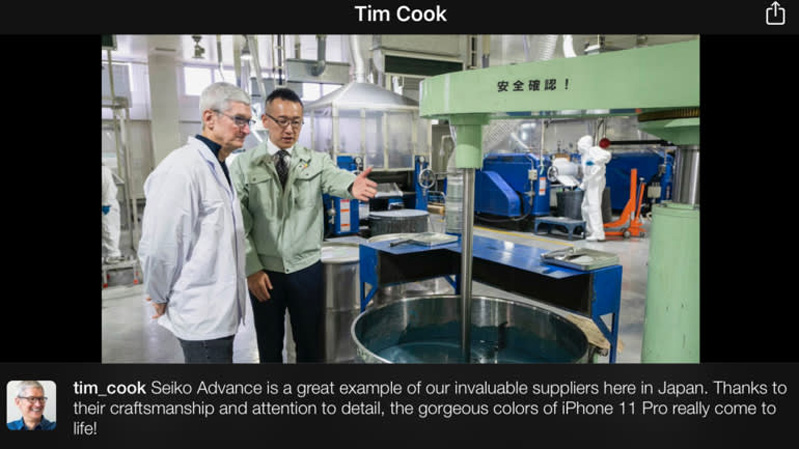 CEO của Apple tới thăm nà cung cấp mực tại Nhật Bản
