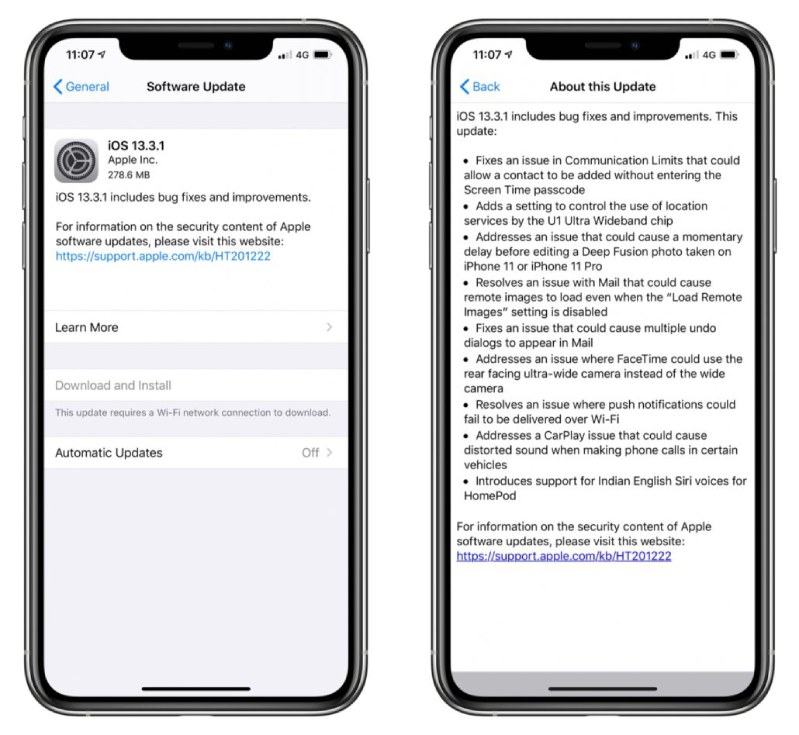 Apple iOS 13.3.1 chính thức được phát hành: nên cập nhật hay không