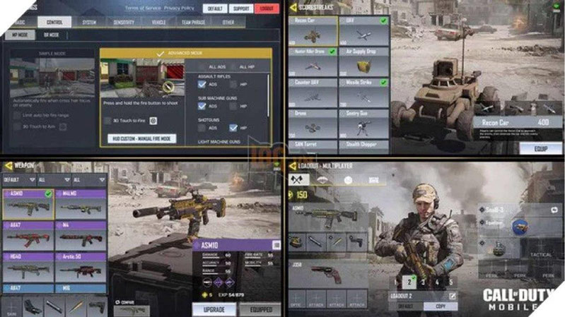 giao diện Call of Duty Mobile đẹp mắt