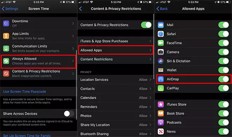 Tắt Airdrop trên iOS và iPadOS Tắt Airdrop trên iOS và iPadOS