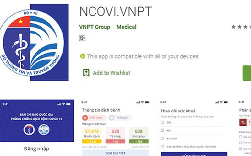 Khai báo sức khỏe trên App