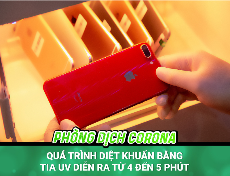 Quá trình vệ sinh máy bằng tia UV diễn ra nhanh chóng