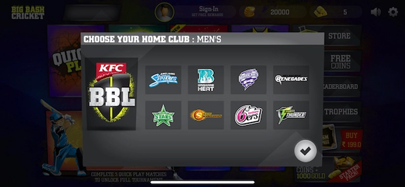 Big Bash League trên iPad