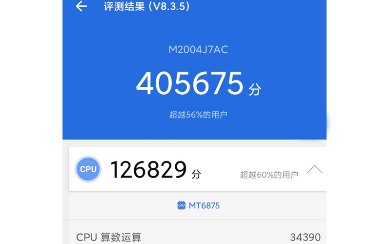 điểm số đáng ấn tượng của redmi 10x