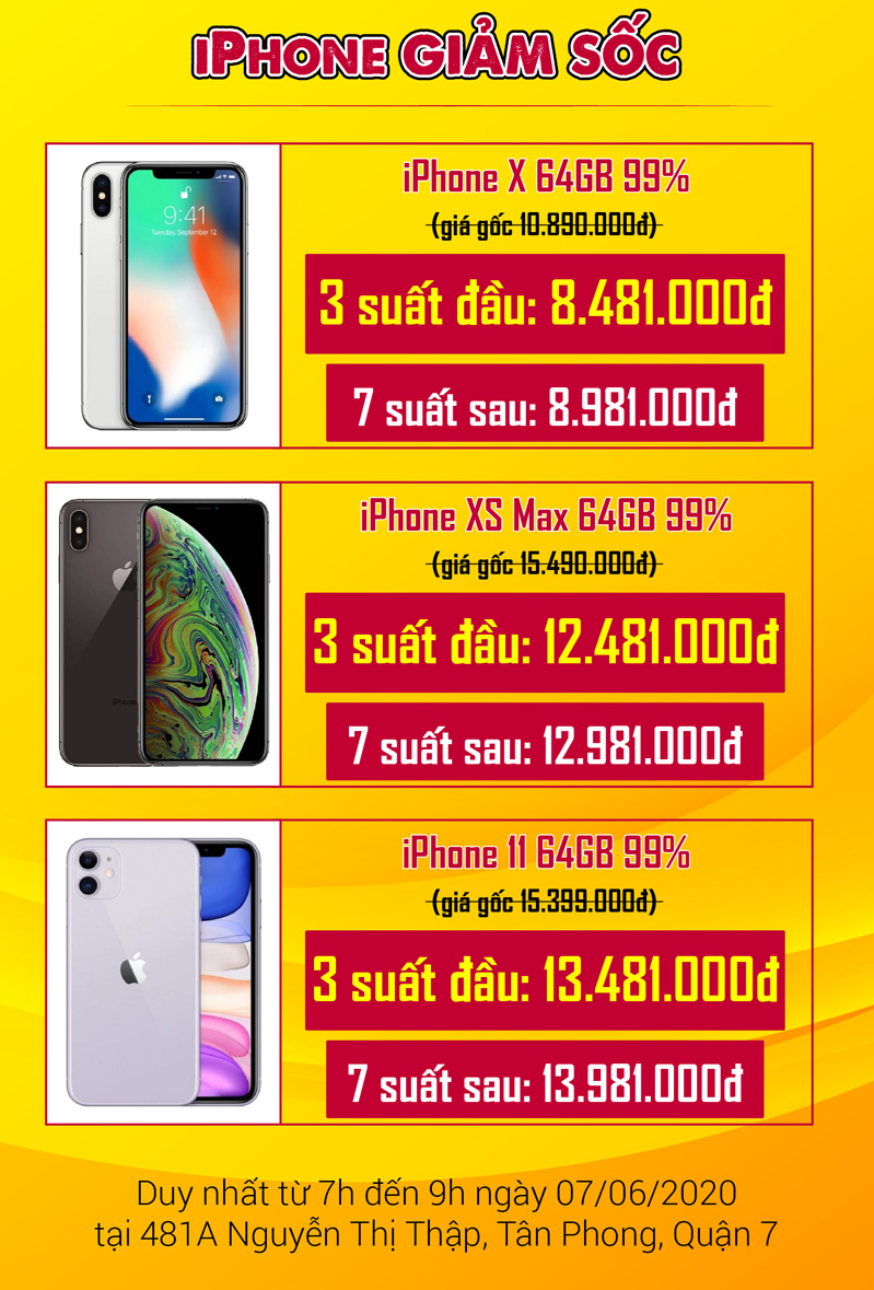 iPhone XS Max giảm đến 3.000.000đ