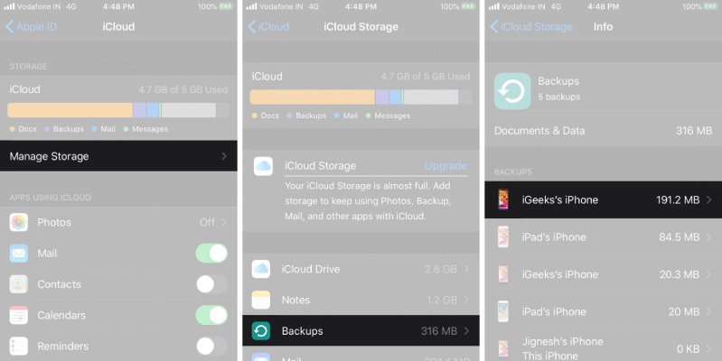 Cách xóa sao lưu iCloud hiệu quả